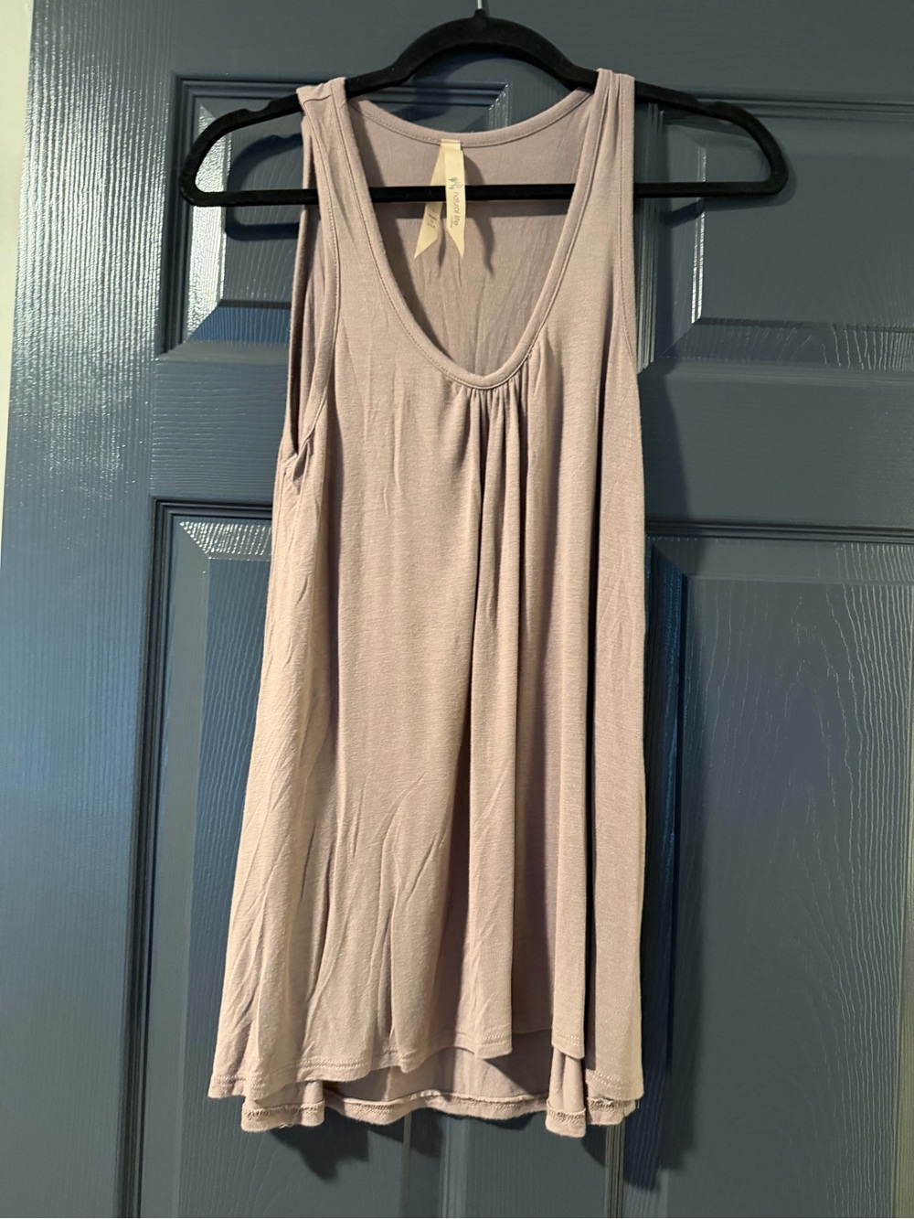 NATURAL LIFE Mauve Scoop Neck Tank with Front Gather